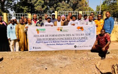 Kindia : ACORD Guinée renforce les capacités de nouveaux acteurs pour une meilleure appropriation des politiques foncières